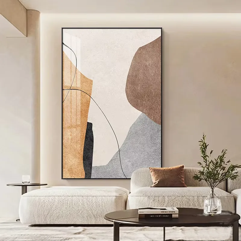 抽象 单幅 装饰画 现代简约 卧室背景墙挂画 手绘油画
