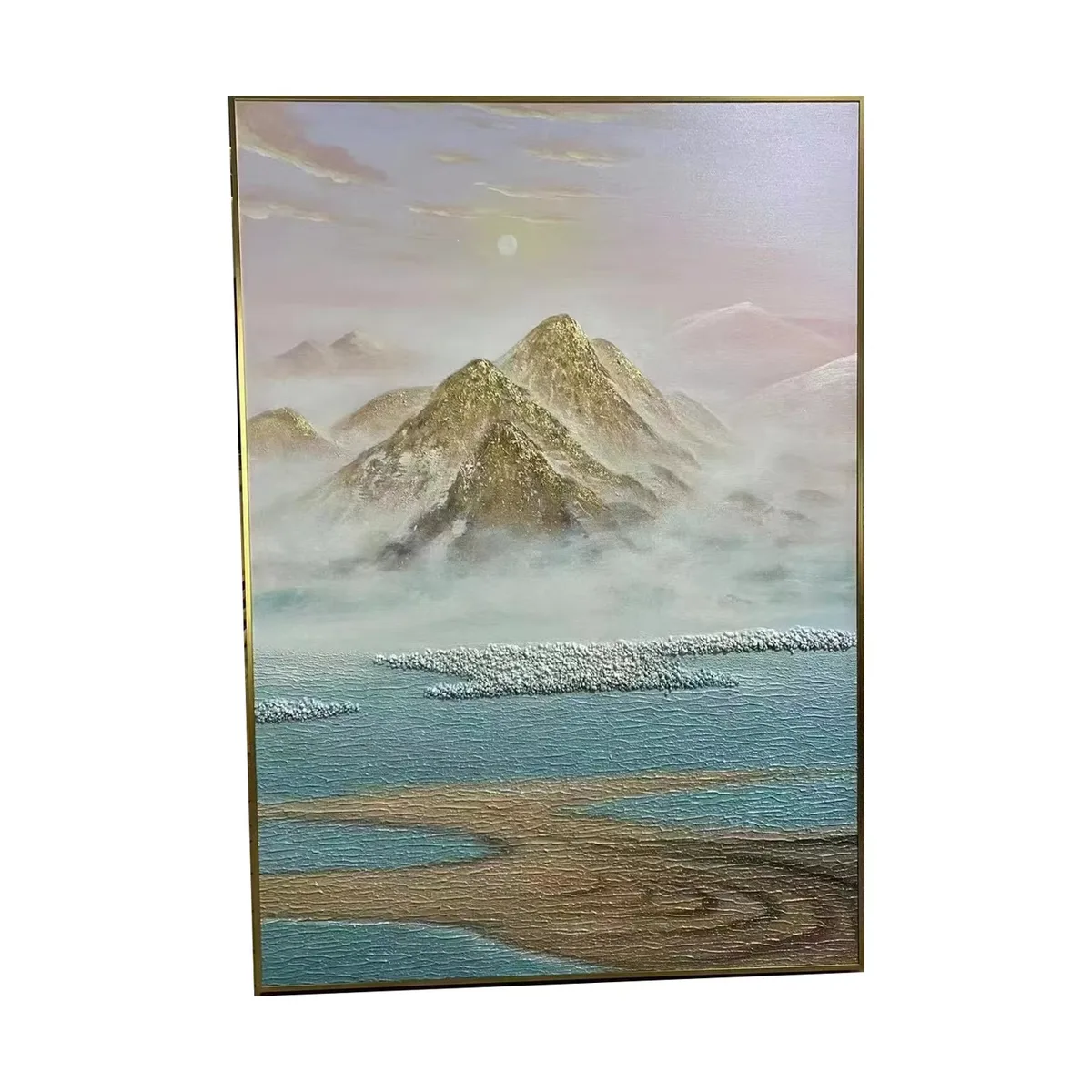 山水 单幅 装饰画 现代简约 客厅背景墙挂画 手绘油画