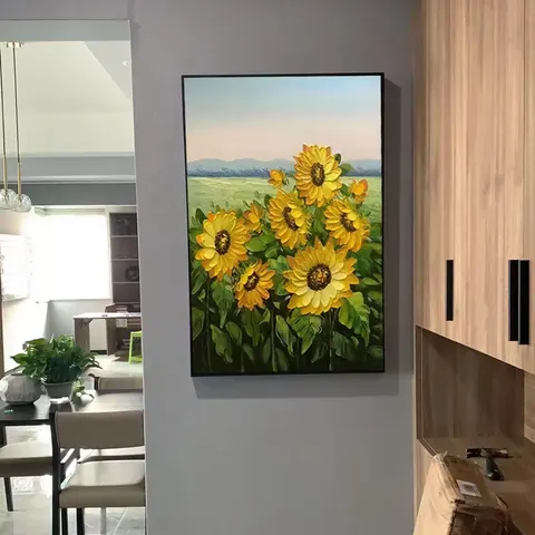 山水 单幅 装饰画 现代简约 客厅背景墙挂画 手绘油画
