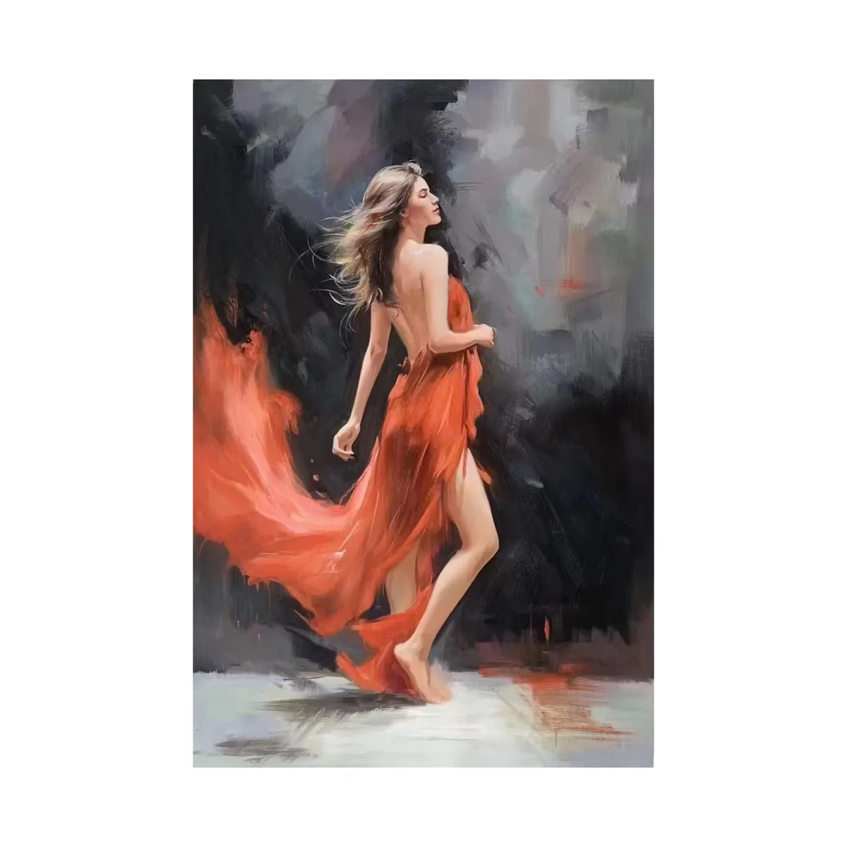 抽象 单幅 装饰画 现代简约 客厅背景墙挂画 手绘油画