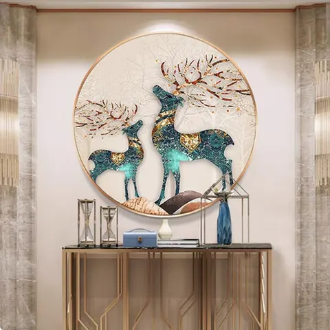 抽象 单幅 装饰画 现代简约 客厅背景墙挂画 LED带灯画