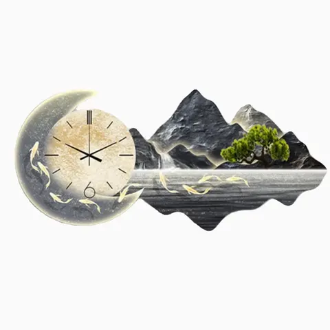 山水 单幅 装饰画 现代简约 客厅背景墙挂画 LED带灯画