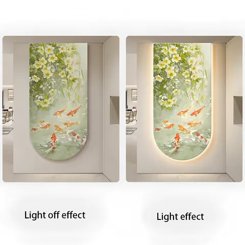 抽象 单幅 装饰画 现代简约 玄关背景墙挂画 LED带灯画