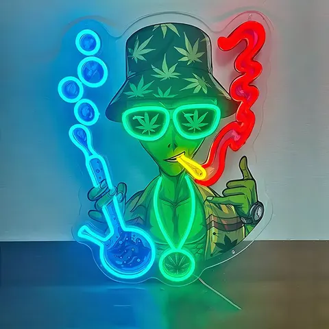 抽象 单幅 装饰画 现代简约 客厅背景墙挂画 霓虹灯画