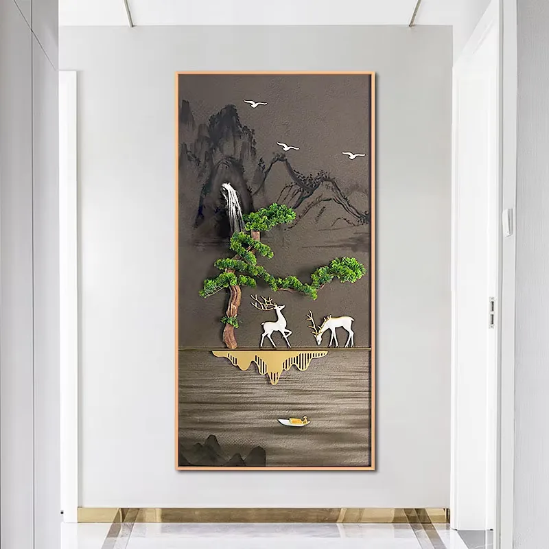 抽象 单幅 装饰画 现代简约 玄关背景墙挂画 晶瓷画