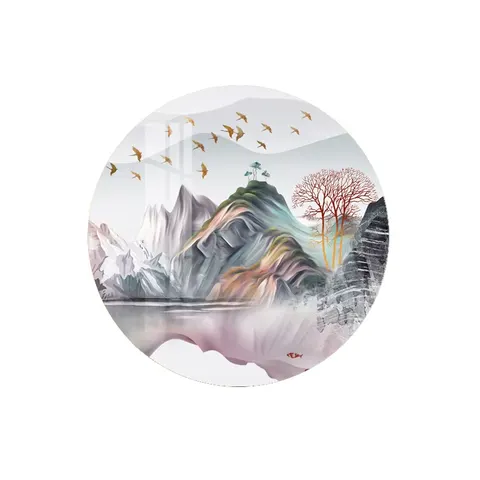 羽毛 单幅 装饰画 现代简约 卧室背景墙挂画 LED带灯画