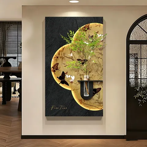 植物 单幅 装饰画 现代简约 客厅背景墙挂画 砂岩浮雕