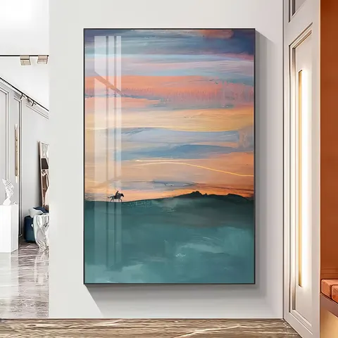 海浪 单幅 装饰画 现代简约 玄关背景墙挂画 晶瓷画