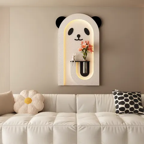 植物 单幅 装饰画 现代简约 客厅背景墙挂画 LED带灯画