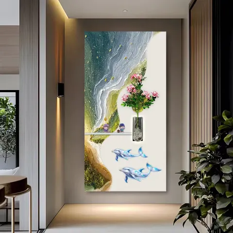 植物 单幅 装饰画 现代简约 客厅背景墙挂画 砂岩浮雕