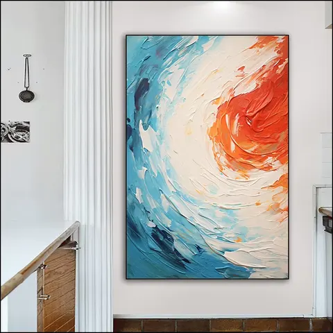 抽象 单幅 装饰画 现代简约 玄关背景墙挂画 晶瓷画