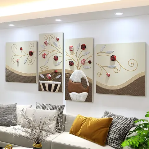 抽象 单幅 装饰画 轻奢风 客厅背景墙挂画 手工皮雕