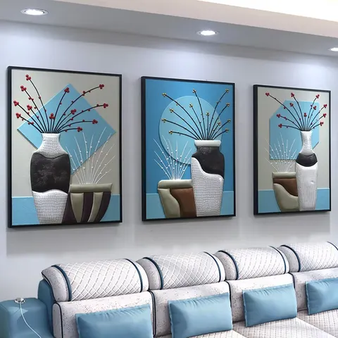 抽象 单幅 装饰画 轻奢风 客厅背景墙挂画 手工皮雕