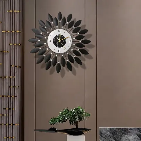 挂钟组合 单幅 装饰画 轻奢风 客厅背景墙挂画 挂钟