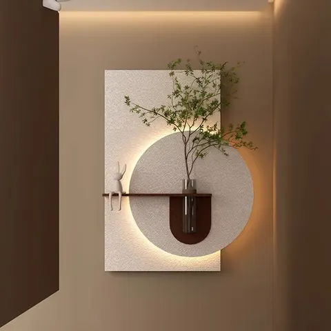 植物 单幅 装饰画 现代简约 餐厅背景墙挂画 LED带灯画