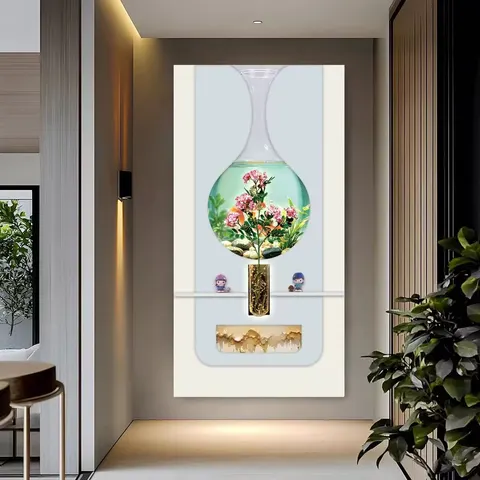 抽象 单幅 装饰画 现代简约 玄关背景墙挂画 LED带灯画