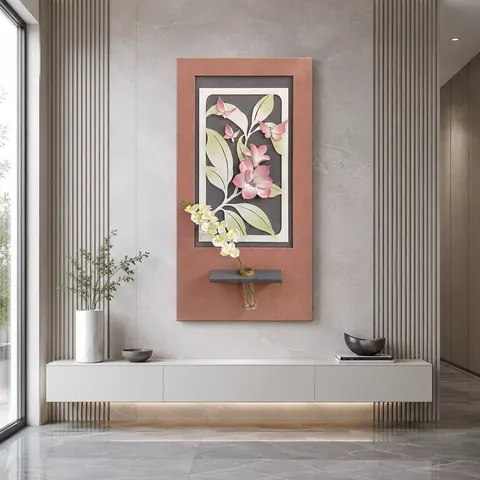 植物 单幅 装饰画 现代简约 客厅背景墙挂画 LED带灯画