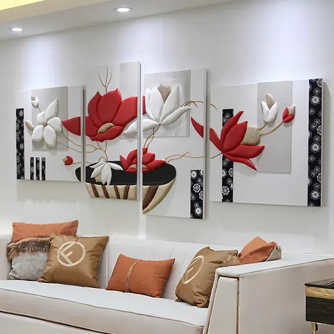 抽象 单幅 装饰画 轻奢风 客厅背景墙挂画 手工皮雕