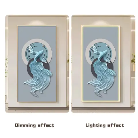 抽象 单幅 装饰画 现代简约 玄关背景墙挂画 LED带灯画