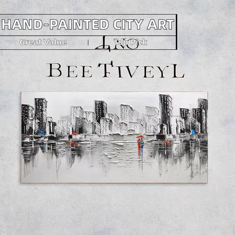 抽象 单幅 装饰画 轻奢风 客厅背景墙挂画 手绘油画