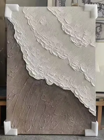 海浪 单幅 装饰画 现代简约 客厅背景墙挂画 手绘油画