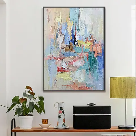 山水 单幅 装饰画 现代简约 客厅背景墙挂画 手绘油画