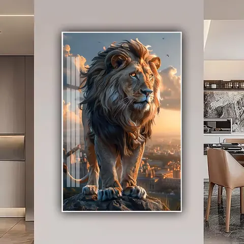 动物 单幅 装饰画 现代简约 玄关背景墙挂画 晶瓷画