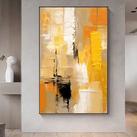 抽象 单幅 装饰画 现代简约 餐厅背景墙挂画 晶瓷画
