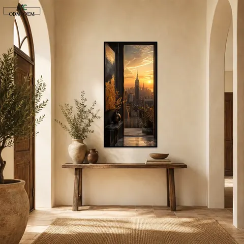 山水 单幅 装饰画 现代简约 玄关背景墙挂画 晶瓷画