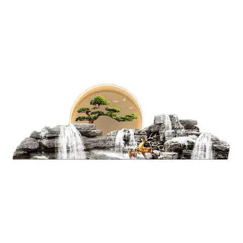 山水 单幅 装饰画 现代简约 客厅背景墙挂画 LED带灯画