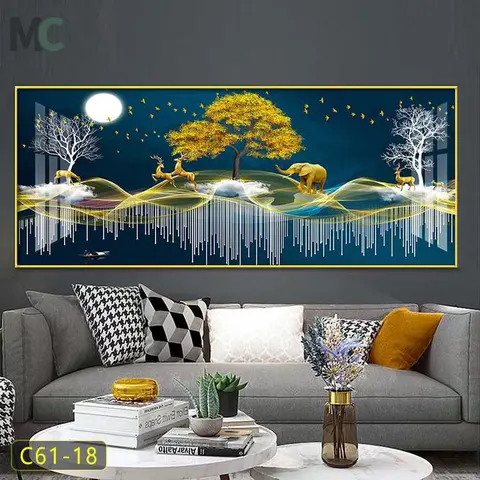 山水 单幅 装饰画 现代简约 卧室背景墙挂画 壁饰摆件