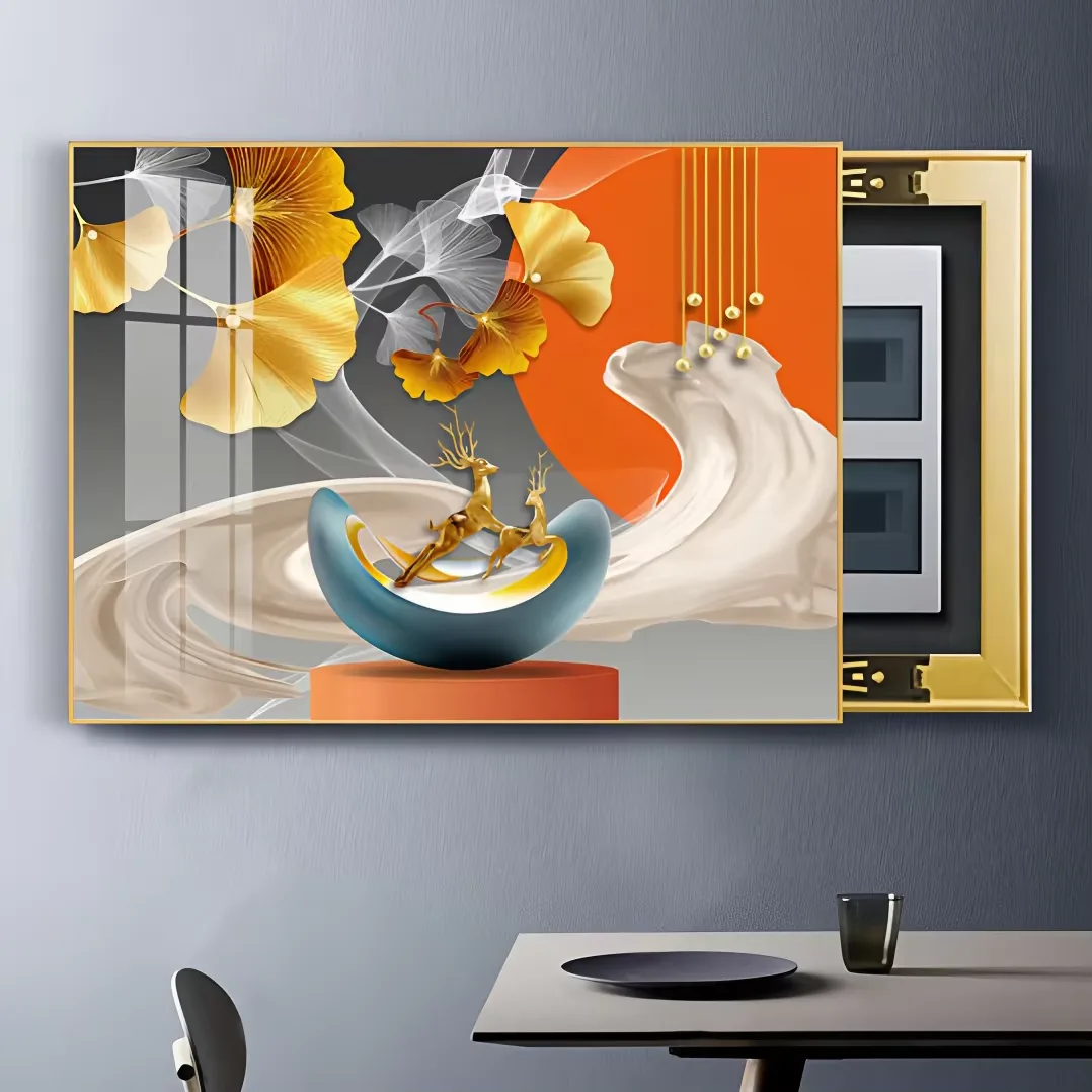 抽象 单幅 装饰画 现代简约 客厅背景墙挂画 晶瓷画
