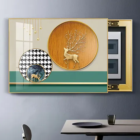 抽象 单幅 装饰画 现代简约 客厅背景墙挂画 晶瓷画