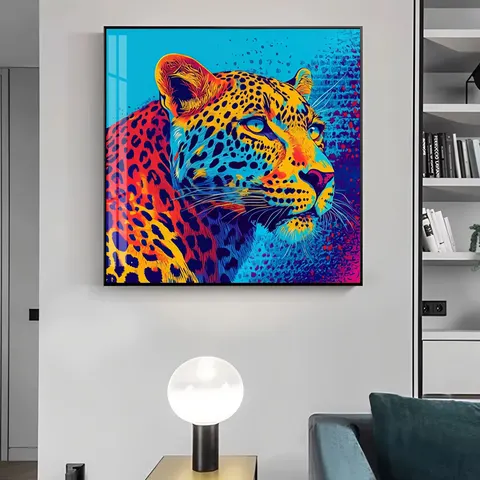 动物 单幅 装饰画 美式 酒店背景墙挂画 晶瓷画