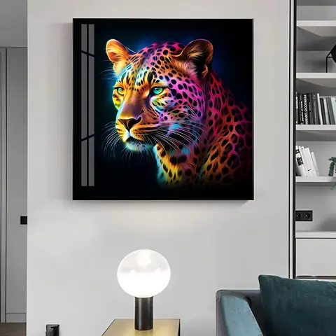 动物 单幅 装饰画 美式 酒店背景墙挂画 晶瓷画