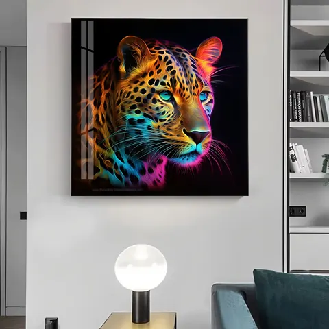 动物 单幅 装饰画 美式 酒店背景墙挂画 晶瓷画