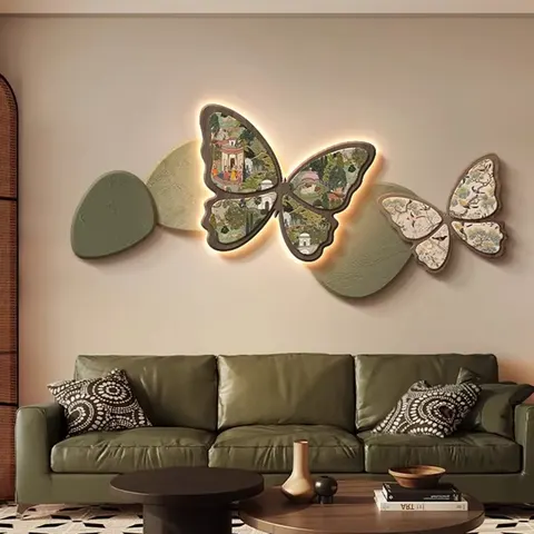 动物 单幅 装饰画 现代简约 客厅背景墙挂画 LED带灯画