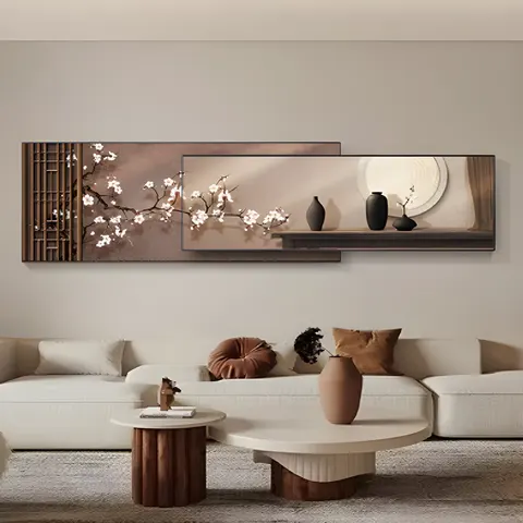 繁花 单幅 装饰画 现代简约 客厅背景墙挂画 晶瓷画
