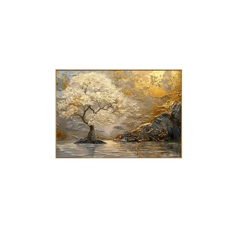 植物 单幅 装饰画 现代简约 餐厅背景墙挂画 手绘油画