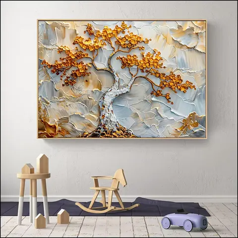 植物 单幅 装饰画 现代简约 餐厅背景墙挂画 手绘油画