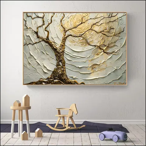 植物 单幅 装饰画 现代简约 餐厅背景墙挂画 手绘油画