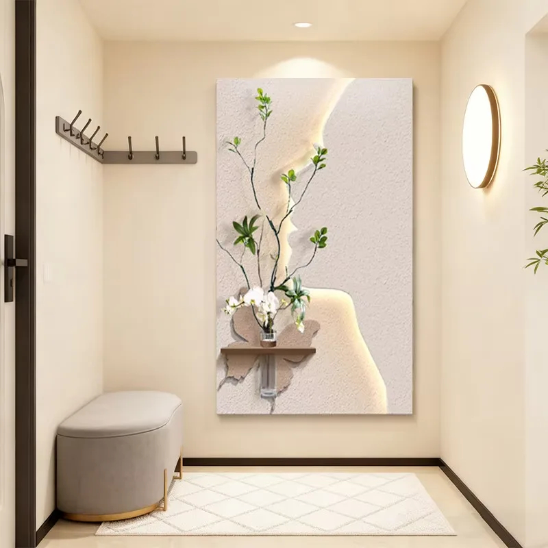 植物 单幅 装饰画 现代简约 客厅背景墙挂画 LED带灯画
