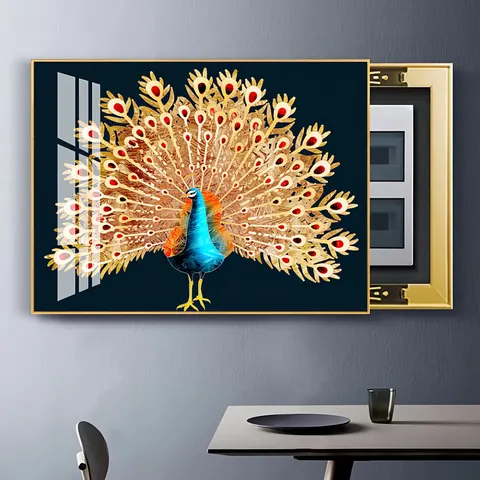 抽象 单幅 装饰画 轻奢风 客厅背景墙挂画 晶瓷画