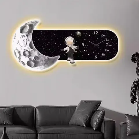 抽象 单幅 装饰画 现代简约 卧室背景墙挂画 LED带灯画