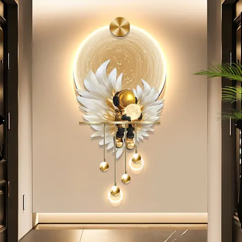 抽象 单幅 装饰画 现代简约 客厅背景墙挂画 LED带灯画