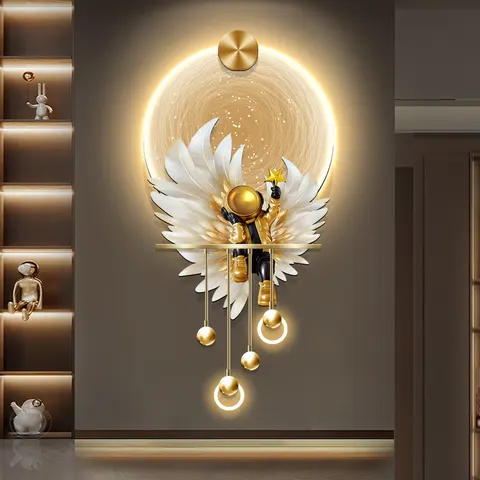 抽象 单幅 装饰画 现代简约 客厅背景墙挂画 LED带灯画