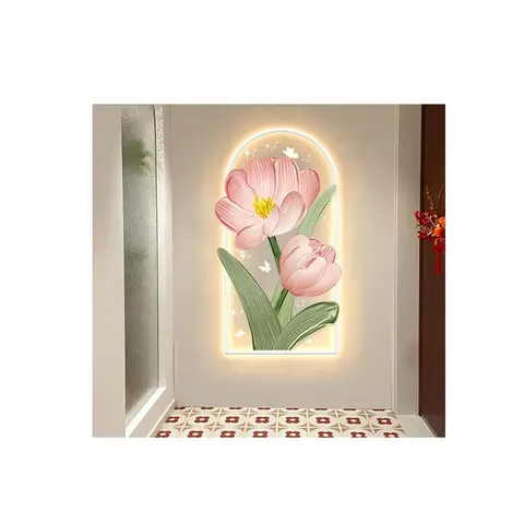 抽象 单幅 装饰画 现代简约 客厅背景墙挂画 LED带灯画