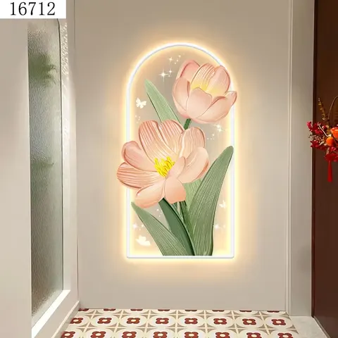 抽象 单幅 装饰画 现代简约 客厅背景墙挂画 LED带灯画