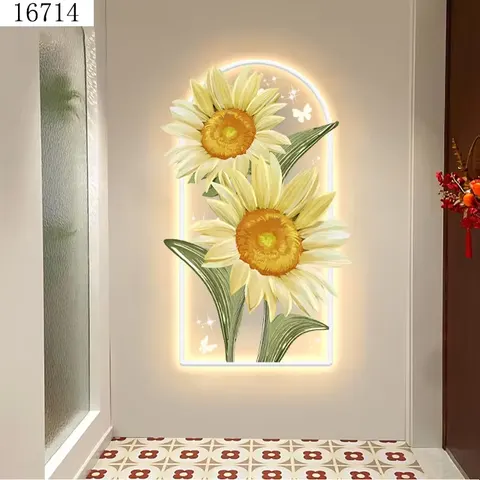 抽象 单幅 装饰画 现代简约 客厅背景墙挂画 LED带灯画