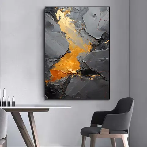 抽象 单幅 装饰画 轻奢风 餐厅背景墙挂画